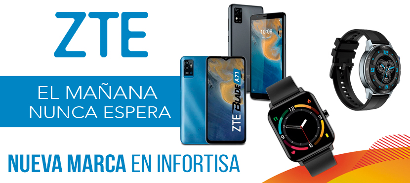 La marca ZTE aterriza en Infortisa con sus teléfonos y relojes inteligentes